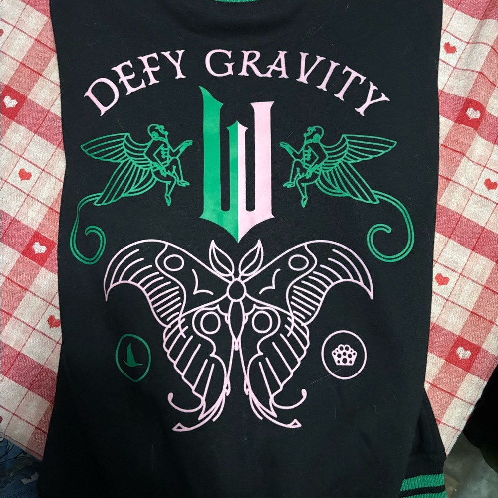 Defy Gravity Black Graphic Button Up